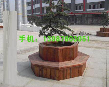 防腐木花盆